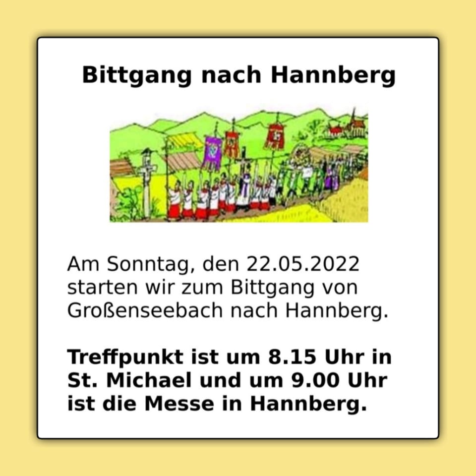 Bittgang nach Hannberg