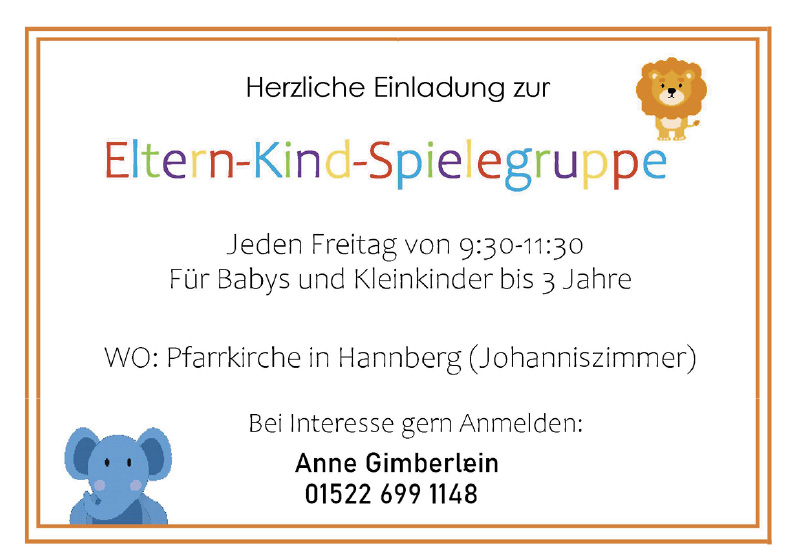 Etlern- Kind- Spielgruppe