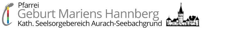 Logo und Schriftzug im Kopf der Homepage der Pfarrei Hannberg